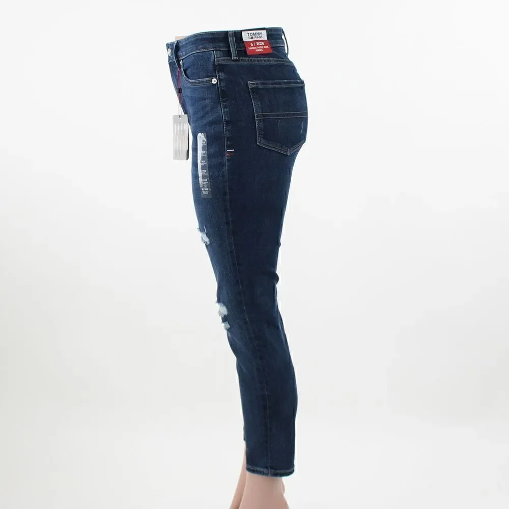 Tommy Jeans TH Flex Ripped Skinny Ankle Je Blue Denim